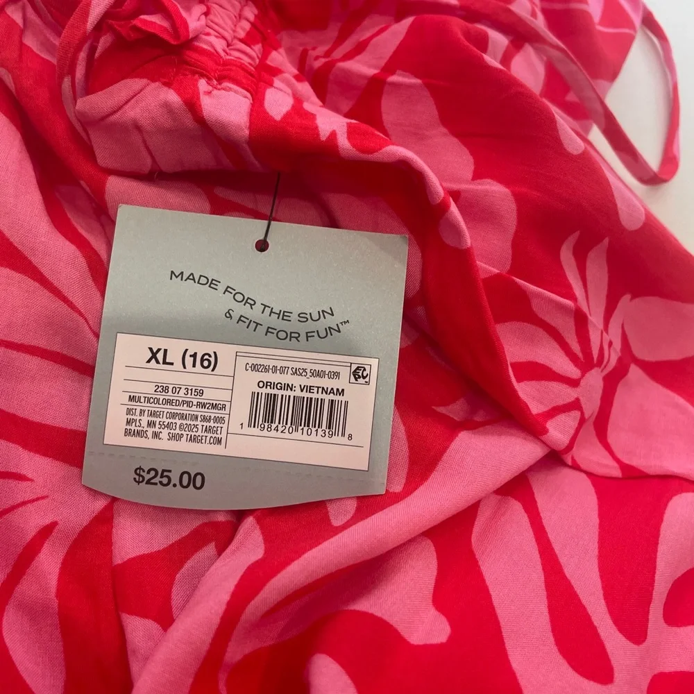 Shade & Shore Pink Floral Wide-Leg Pants - Picture 9 of 10
